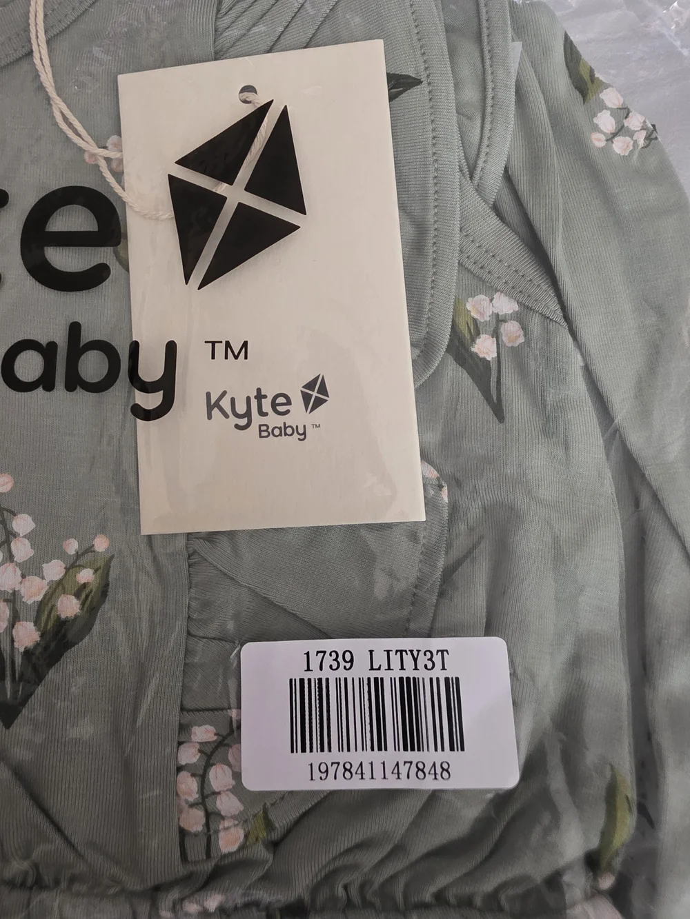 NWT Kyte Baby Bubble Romper in Thyme Lily - Size 3T